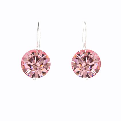 J11401079ROS Stříbrné náušnice Swarovski® components Šaton rosa Stříbrné náušnice Swarovski® Šaton