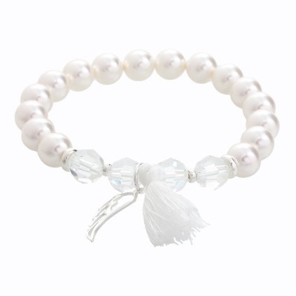J91500094WH Stříbrný náramek s perlami Swarovski® components I.