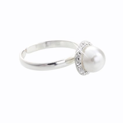 J91700005VAR2 Stříbrný prsten s perlou a křišťálky Swarovski® components white J91700005whStříbrný prsten s perlou a křišťálky Swarovski® components I.