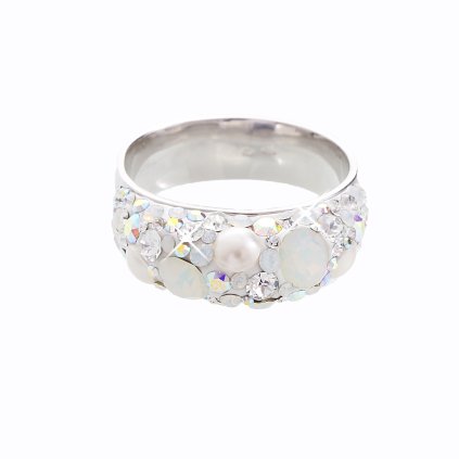 Stříbrný prsten s křišťálky Swarovski crystal mix J91700074CRMIX® components I.