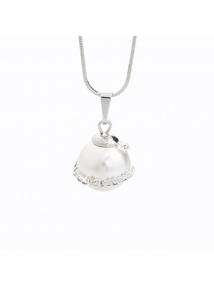 J92300024CR Stříbrný náhrdelník s perlou a křišťálky Swarovski® components I.