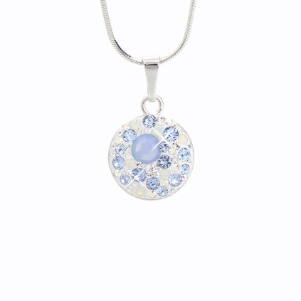 J92300073LSAPH Stříbrný řetízek s přívěskem Swarovski components Round saph