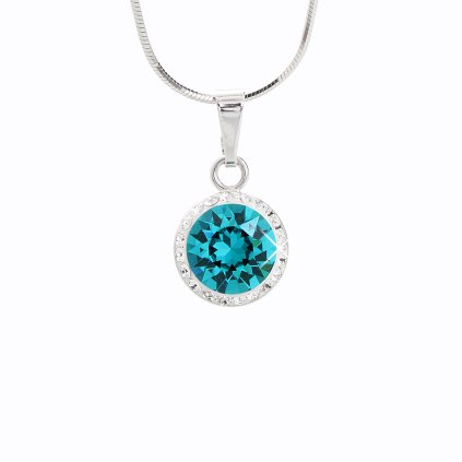 Stříbrný řetízek s přívěskem Swarovski® components Šaton I.
