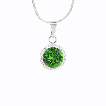 Stříbrný řetízek s přívěskem Swarovski® components Šaton I.