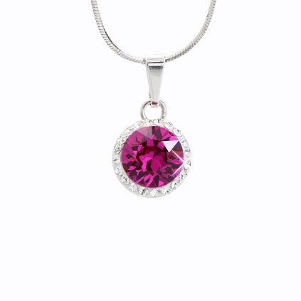 Stříbrný řetízek s přívěskem Swarovski® components Šaton I.