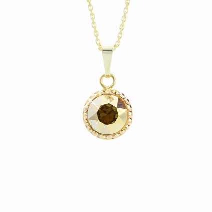 Stříbrný řetízek s přívěskem Swarovski® components Šaton I.