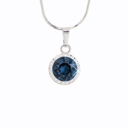 Stříbrný řetízek s přívěskem Swarovski® components Šaton I.