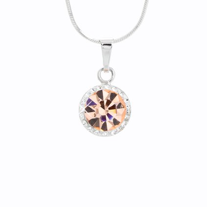 Stříbrný řetízek s přívěskem Swarovski® components Šaton I.
