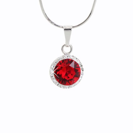 Stříbrný řetízek s přívěskem Swarovski® components Šaton I.