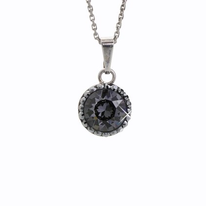 Stříbrný řetízek s přívěskem Swarovski® components Šaton I.