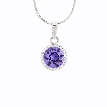 Stříbrný řetízek s přívěskem Swarovski® components Šaton I.
