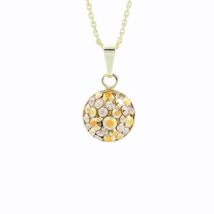 Stříbrný řetízek s přívěskem Swarovski® components Round VI.