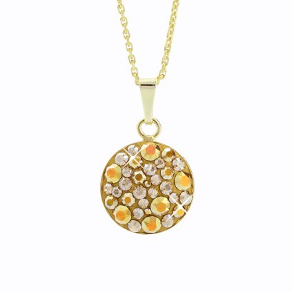 Stříbrný řetízek s přívěskem Swarovski® components Round VII.