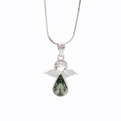 J92300114SN Stříbrný řetízek s andílkem Swarovski shadow