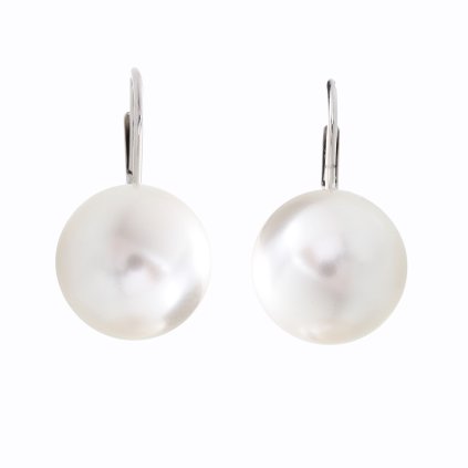 J92400081CR Stříbrné náušnice s perlou Swarovski components white