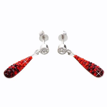 J92400084SI Stříbrné náušnice Swarovski Dlouhá kapka siam