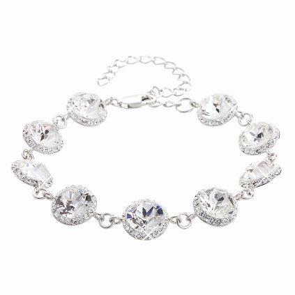 J92500103CR Stříbrný náramek s kameny Swarovski Šaton crystali® components Šaton I.