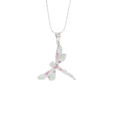 J61300453op Náhrdelník Vážka s křišťálky Swarovski® Rose water opal