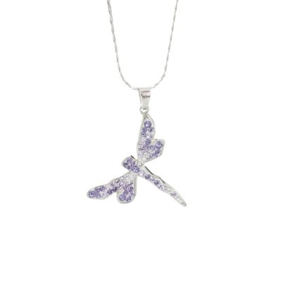 J61300453vio Náhrdelník Vážka s křišťálky Swarovski® Violet