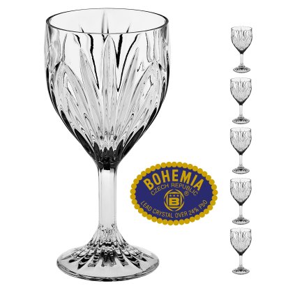 Křišťálové sklenice na víno 290ml  Bohemia Crystal, 6ks