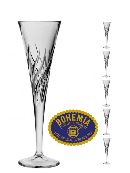 Křišťálové sklenice na sekt 160ml  Bohemia Crystal, 6ks