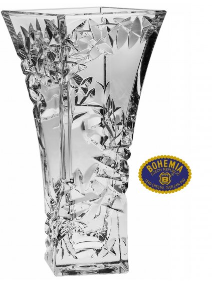 Skleněná váza 29cm - křišťálové sklo Bohemia Crystal