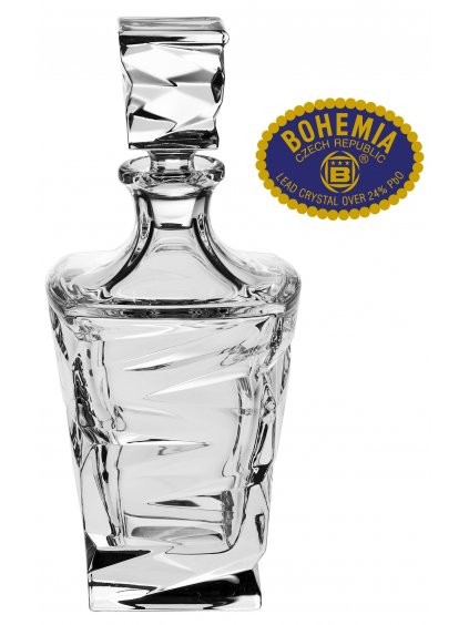 Skleněná láhev 750ml - křišťálové sklo Bohemia Crystal