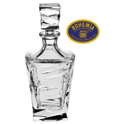 Skleněná láhev 750ml - křišťálové sklo Bohemia Crystal