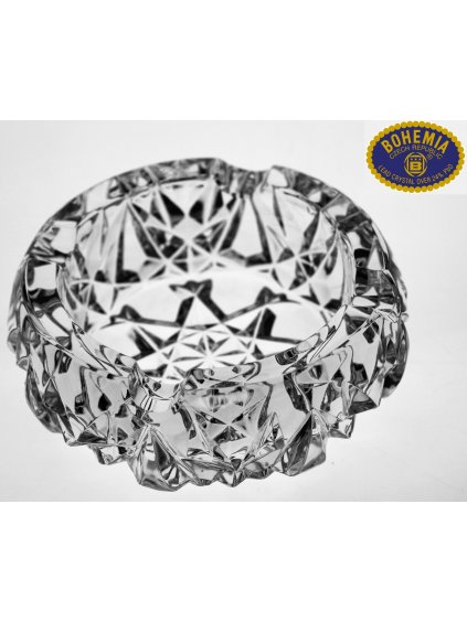 Skleněný popelník 15,5cm - křišťálové sklo Bohemia Crystal