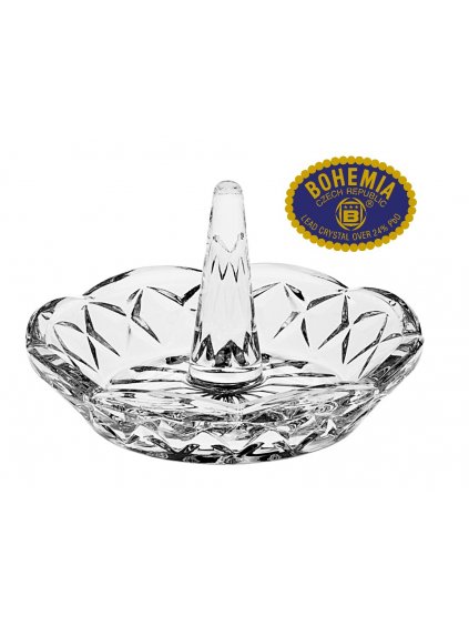 Skleněný prsteník 9,5cm - křišťálové sklo Bohemia Crystal