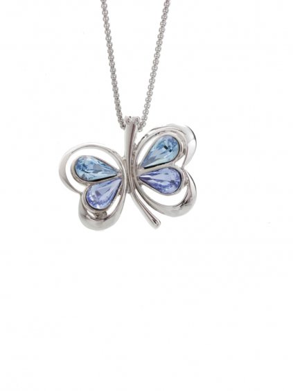 Náhrdelník Motýl s kameny Swarovski® Light Sapphire