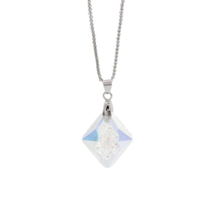 J61300504ab Náhrdelník Kosočtverec s kameny Swarovski® Aurore Boreale 61300504ab
