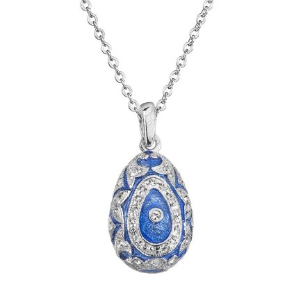 Náhrdelník Vajíčko s krajkou a kameny Swarovski® Crystal