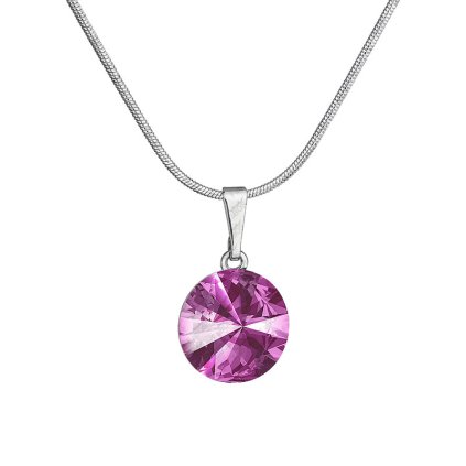 Náhrdelník Rivoli s kamenem Swarovski® Fuchsia