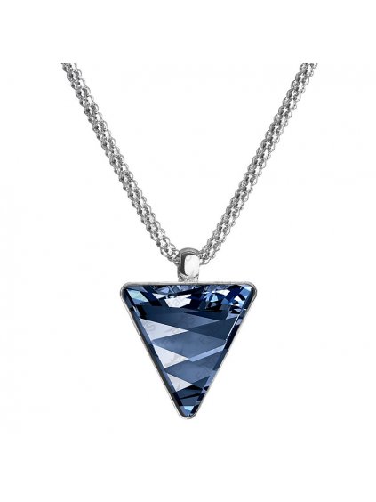 Náhrdelník Trojúhelník s kamenem Swarovski® Denim Blue