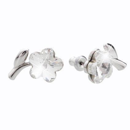 J61400264cr Náušnice s kameny Swarovski® Kytičky crystal