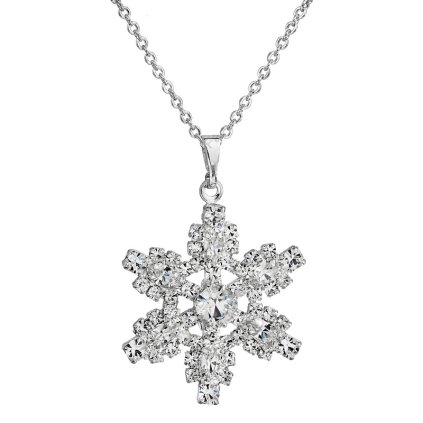 Náhrdelník Vločka velká s kameny Swarovski® Crystal