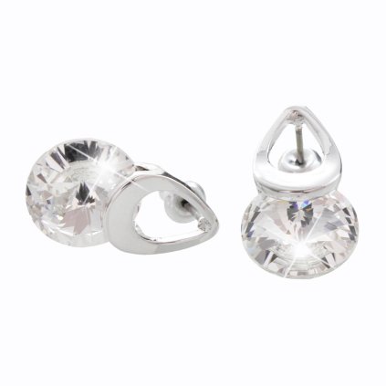 J61400286cr Náušnice Rivolka s kapkou a kameny Swarovski crystal