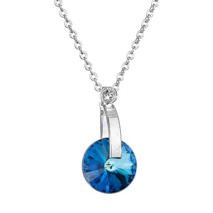 Řetízek s přívěskem D-Rivoli  Swarovski® Bermuda Blue