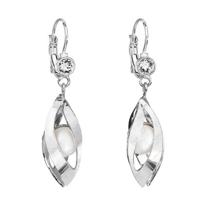F923817crNáušnice Perla v listech Swarovski® Pearl