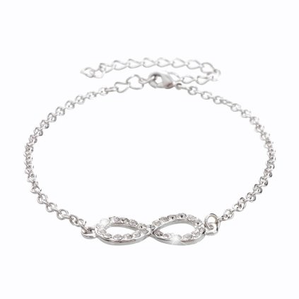 J61500319cr Náramek Nekonečno s kameny Swarovski® Crystal