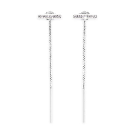 J92400308rhStříbrné náušnice visící řetízek Swarovski®