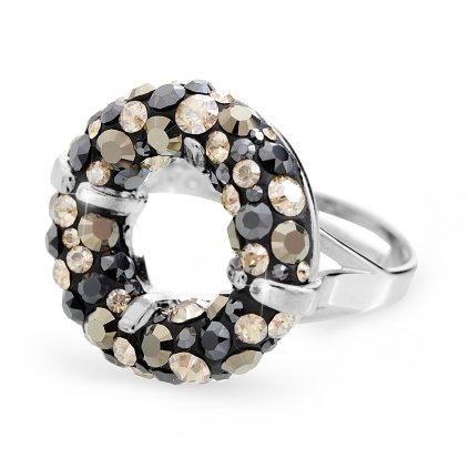 J92700311topStříbrný prsten round s kameny Swarovski topaz