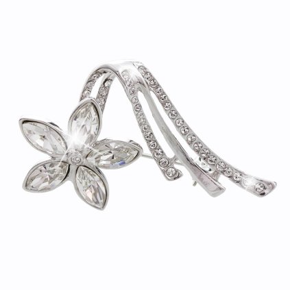 J61600320cr Brož Květina velká s kameny Swarovski® Crystal