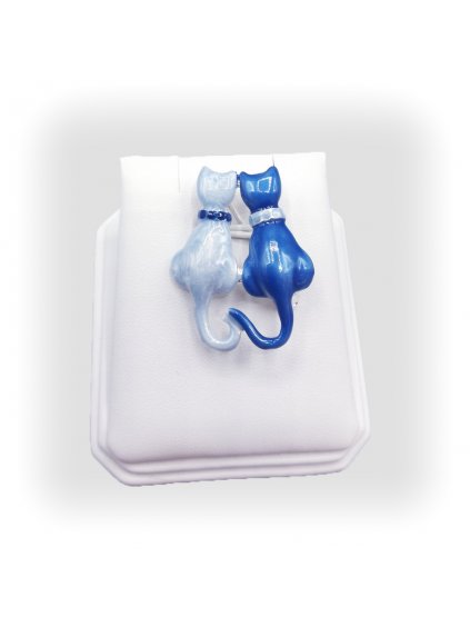 F7061-0041-05 Brož modré kočky 