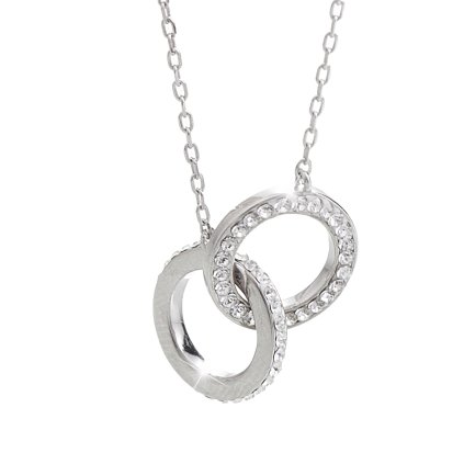J92300287cr Stříbrný náhrdelník  Swarovski pouto lásky