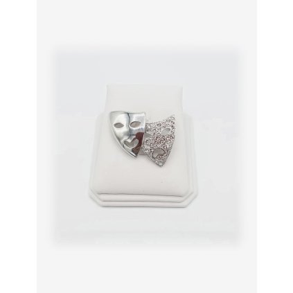 Brož Masky s kameny Swarovski® Crystal