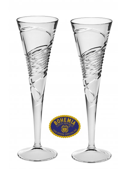 Křišťálové sklenice na sekt 160ml  Bohemia Crystal, 2ks