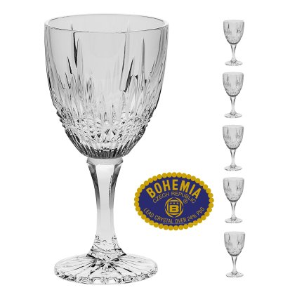 Křišťálové sklenice na víno 380ml  Bohemia Crystal, 6ks