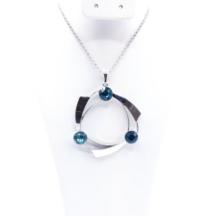 F929614aqNáhrdelník medailon Swarovski